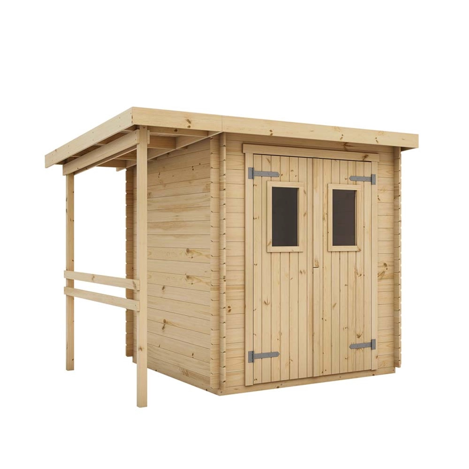 Domek Skrzyp z podłogą i drewutnią - 260 x 222 cm, wys. 213 cm