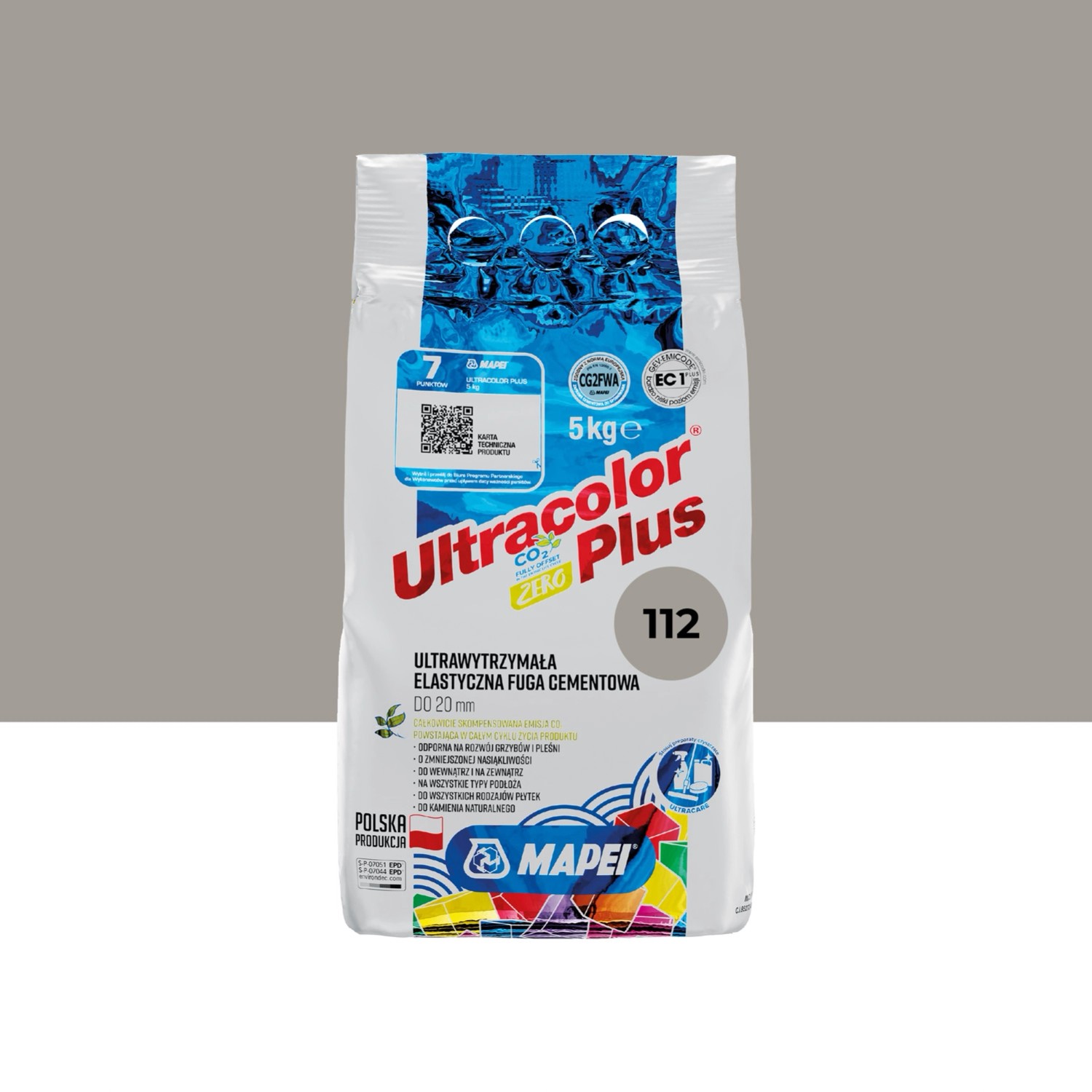 Mapei Fuga elastyczna UltraColor Plus 112 tytan