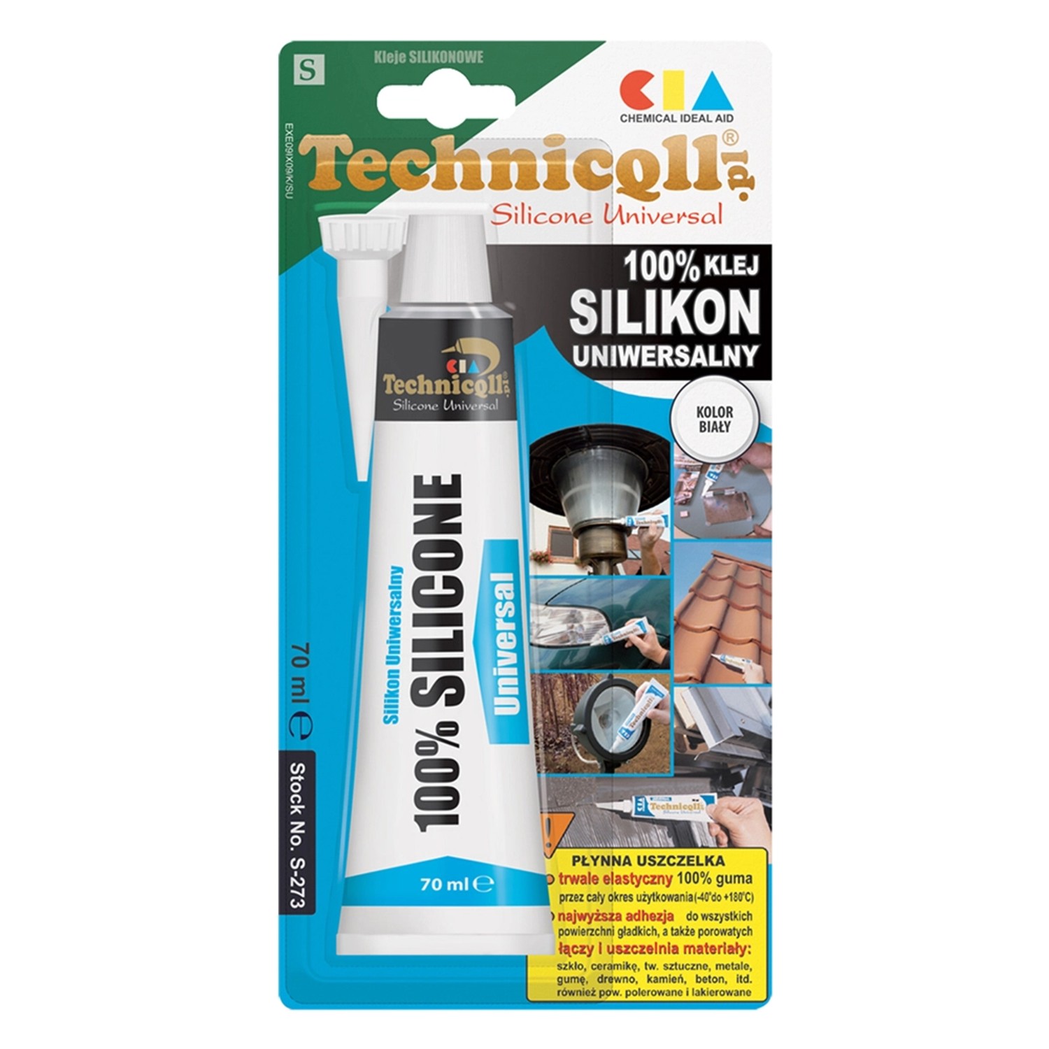 Silikon Technicqll uniwersalny biały 70 ml