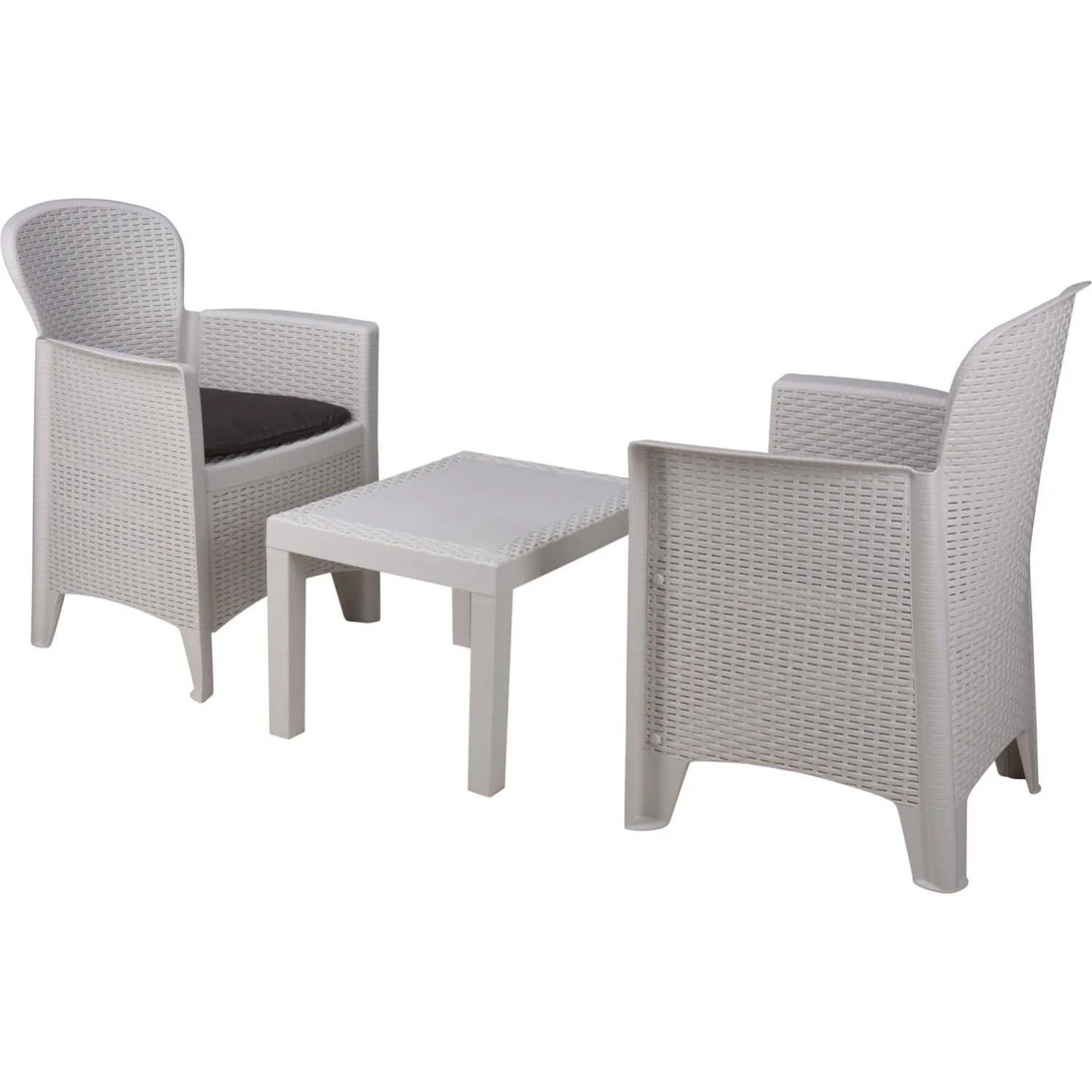 Komplet mebli balkonowych AKITA kremowy 3-częściowy