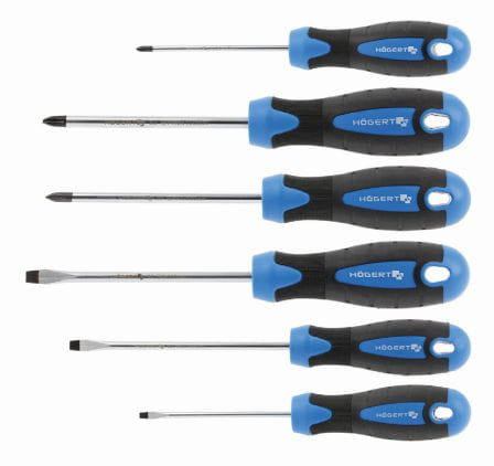 HOGERT WKRĘTAKI ZESTAW PŁASKIE I KRZYŻAKOWE STAL S2 / HT1S095