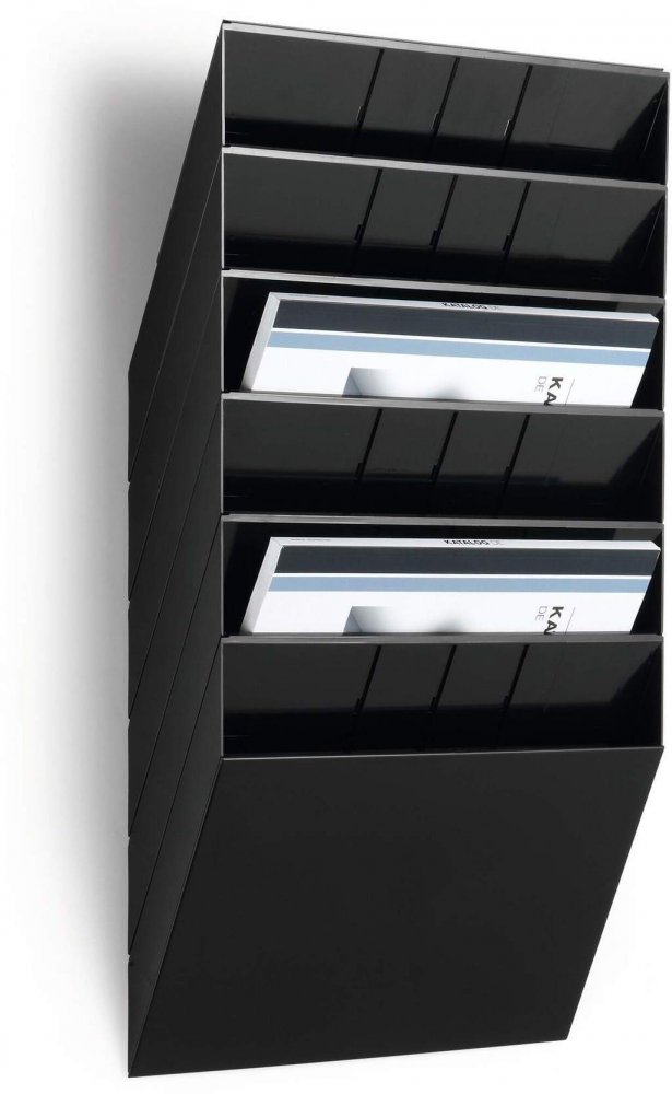 Pojemnik na dokumenty Durable Flexiboxx, poziomy, A4, zestaw 6 sztuk, czarny