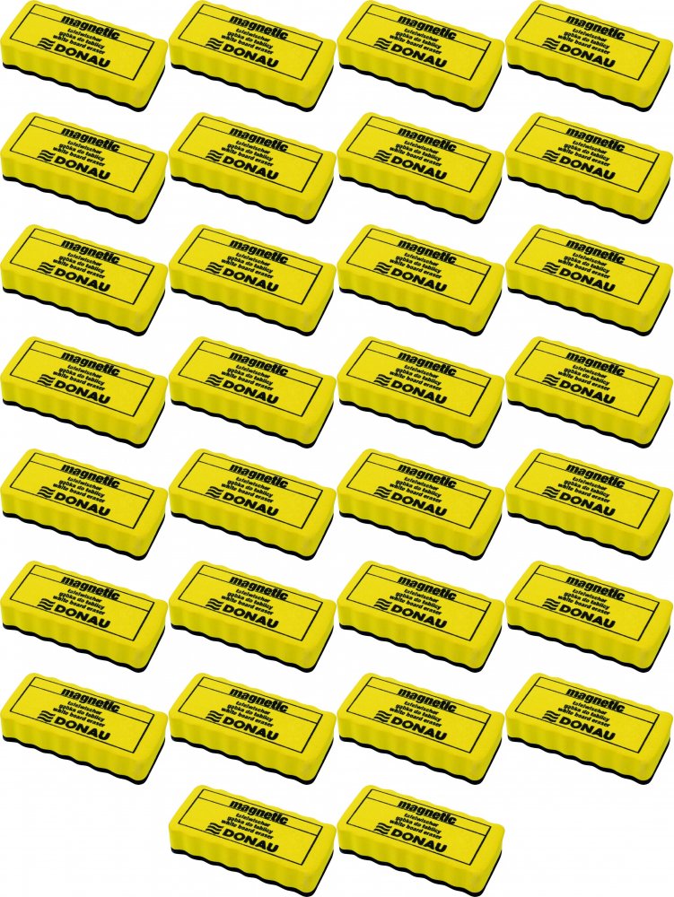 48x Gąbka magnetyczna Donau, 106x51x20mm, żółty