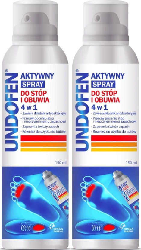 2x Dezodorant Undofen, do stóp i butów, 150ml