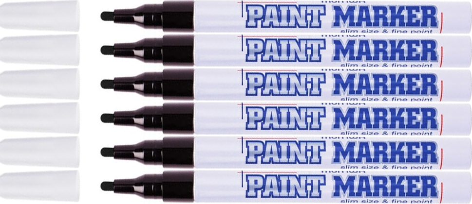 6x Marker olejowy MunHwa Slim, 2mm, czarny