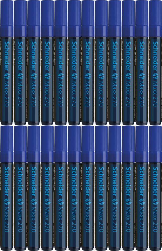 24x Marker olejowy Schneider, Maxx 270, okrągła, 1-3 mm, niebieski