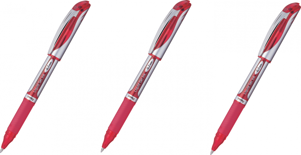 3x Pióro kulkowe Pentel, BL57, 0.7mm, czerwony