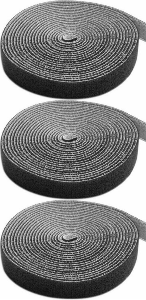 3x Rzep LogiLink, 16mmx4m, czarny