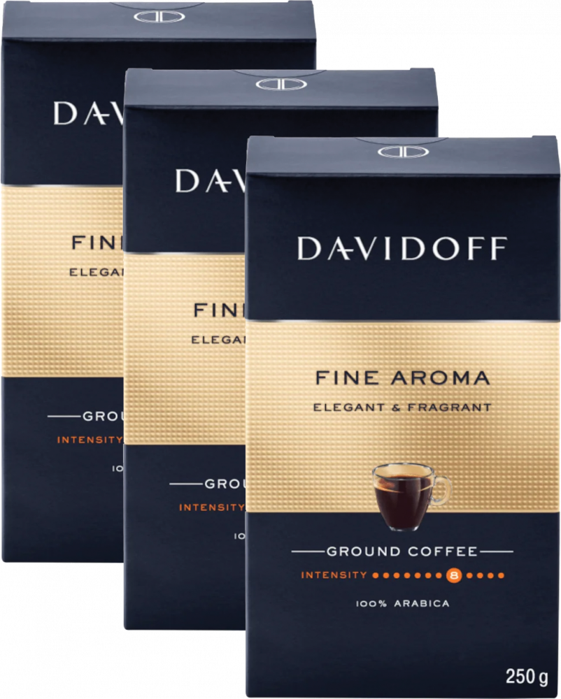 3x Kawa mielona Davidoff Fine Aroma, 250g