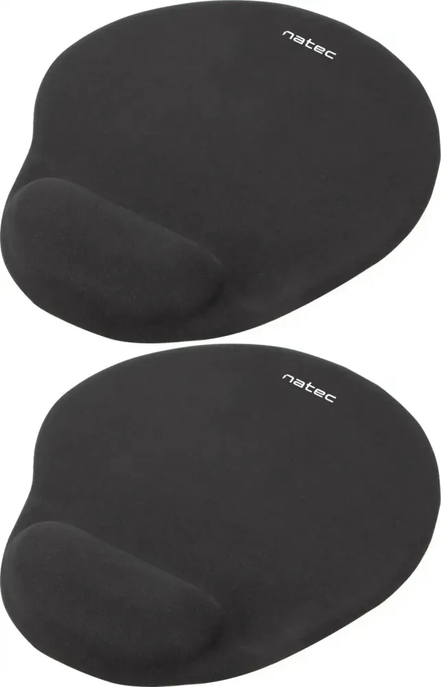 2x Podkładka żelowa pod mysz Natec Marmot, 240x212x21mm, czarny