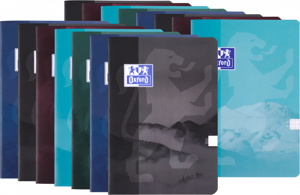 15x Zeszyt w kratkę Oxford Teen, A4, miękka oprawa, 60 kartek, mix wzorów