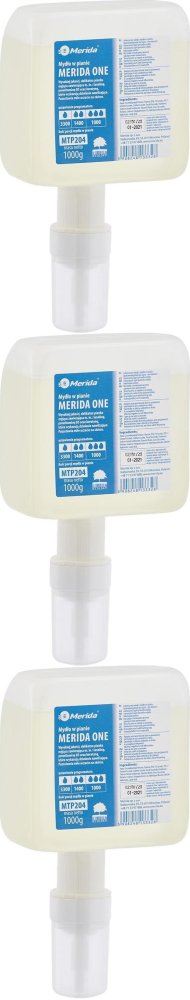 3x Mydło w pianie Merida One, do dozownika DO46, jednorazowy wkład, 1000g
