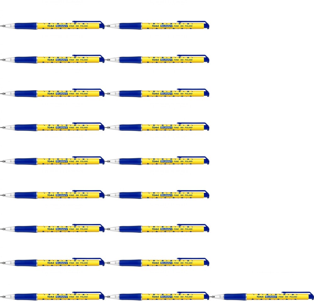 20x Długopis automatyczny Toma Sunny TO-060, 0.5mm, niebieski