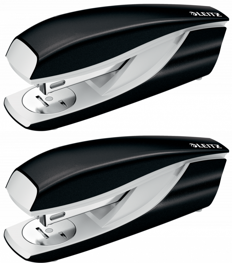2x Zszywacz Leitz NeXXt Series, do 30 kartek, metaliczny czarny