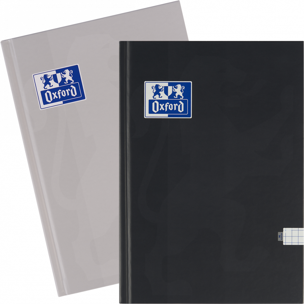 2x Brulion w kratkę Oxford Esse, A5, twarda oprawa, 96 kartek, mix kolorów