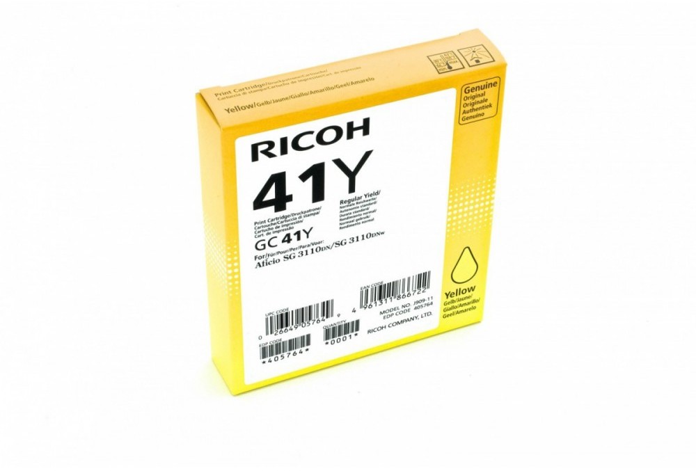 Tusz Ricoh GC-41Y (405764), 2200 stron, yellow (żółty)