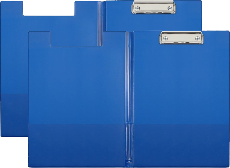 2x Clipboard Biurfol, z okładką, A4, niebieski