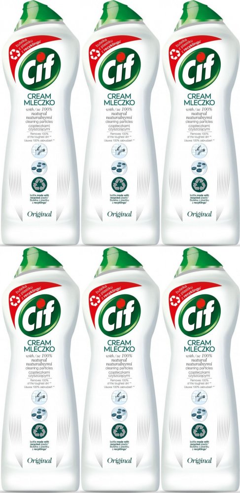 6x Mleczko do czyszczenia Cif Cream Normal, 780g