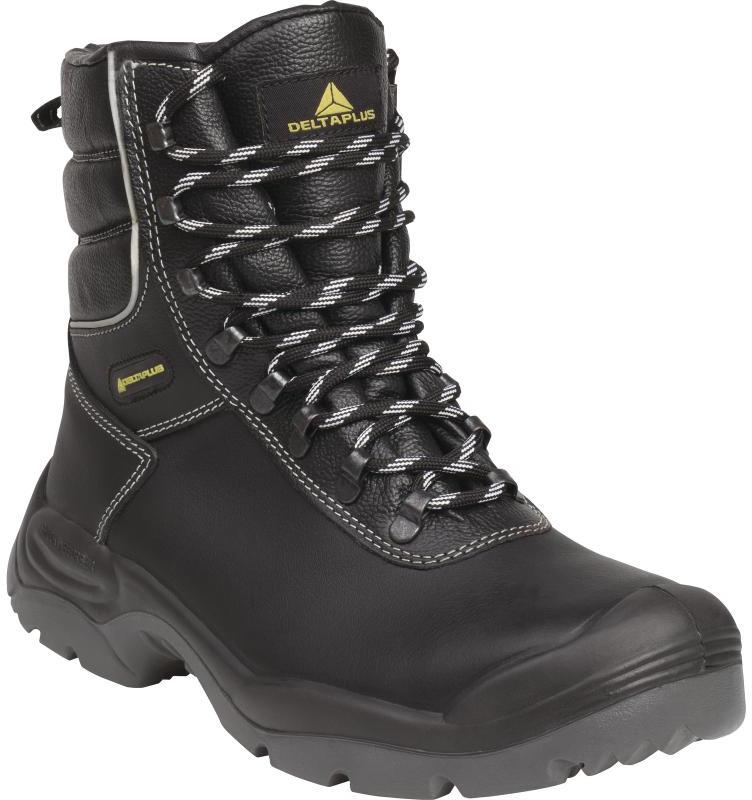 Buty robocze ocieplane Delta Plus Caderousse S3 CI SRC, skóra licowa, rozmiar 43, czarny