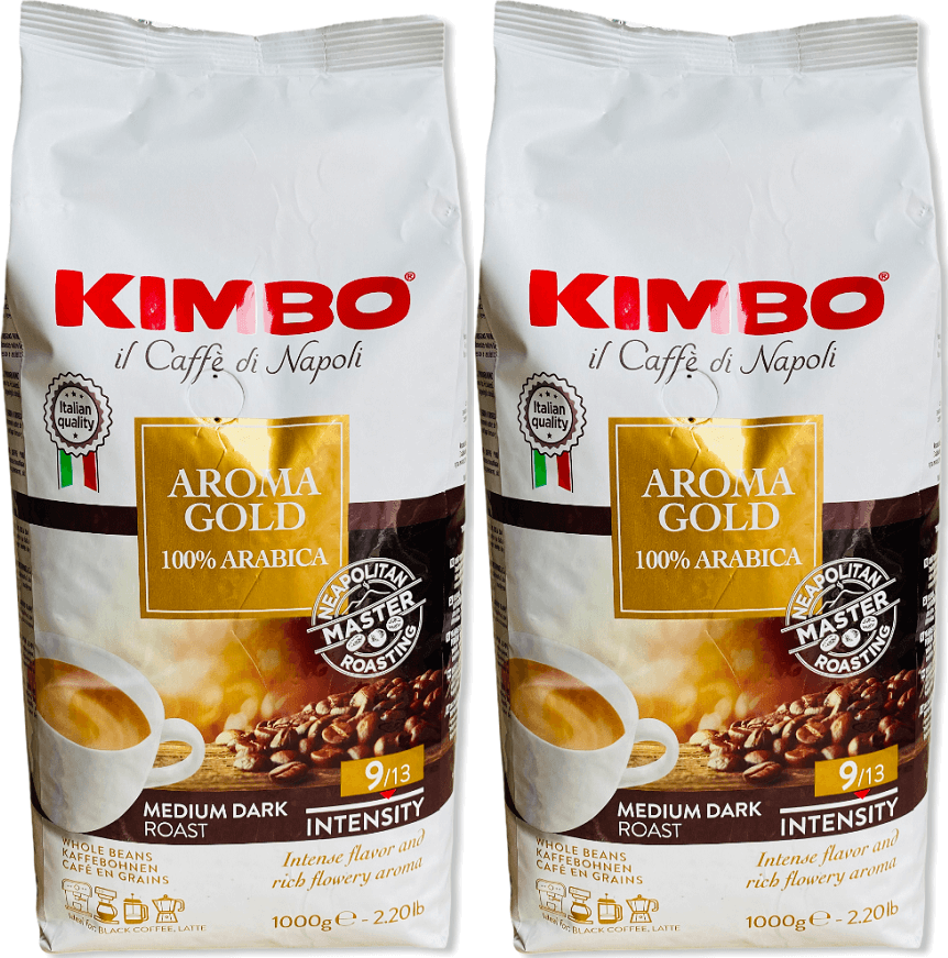 2x Kawa ziarnista Kimbo Aroma Gold, 1kg