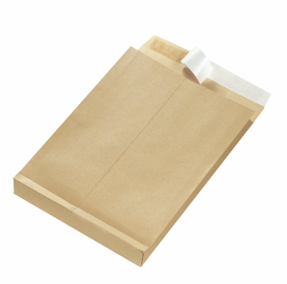 Koperta rozszerzana NC, C4, z paskiem HK, 250 sztuk, brązowy