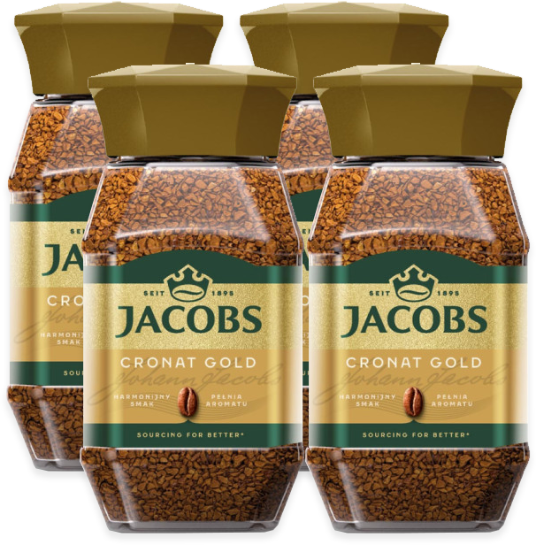4x Kawa rozpuszczalna Jacobs Cronat Gold, 200g