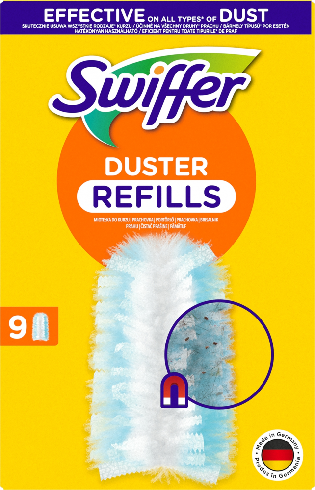 Wkład wymienny do miotełek Swiffer Duster, do kurzu, 9 sztuk