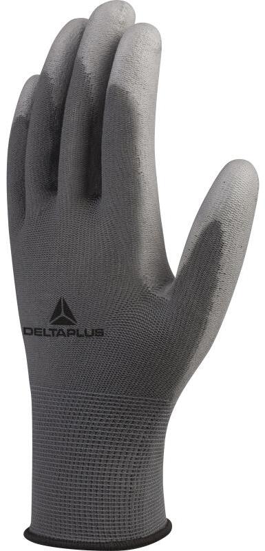 Rękawice robocze Delta Plus VE702GR, powlekane, rozmiar 8, szary