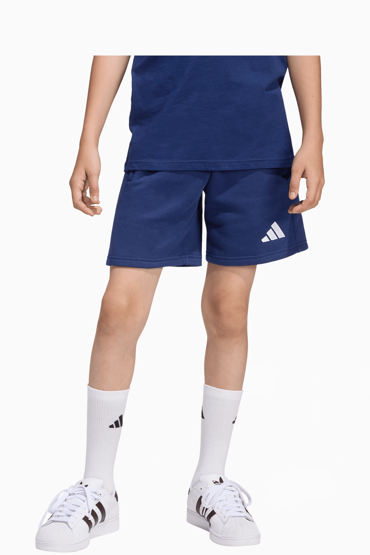 Spodenki adidas Entrada 26 Sweat Junior - Granatowy