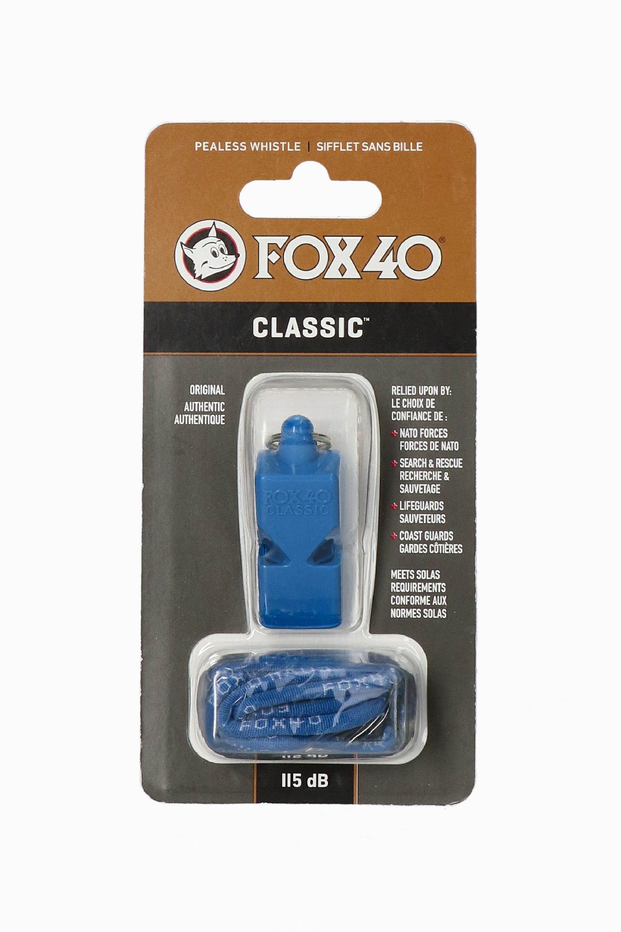 Gwizdek ze sznurkiem Fox40 Classic - Niebieski