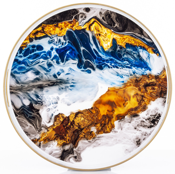 Taca okrągła dekoracyjna LAKA ocean ognia fi 34,5cm