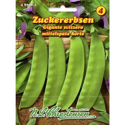1 szt, Zuckererbse Gigante svizzero - Samen: Ilość w opakowaniu: 1 Stück
