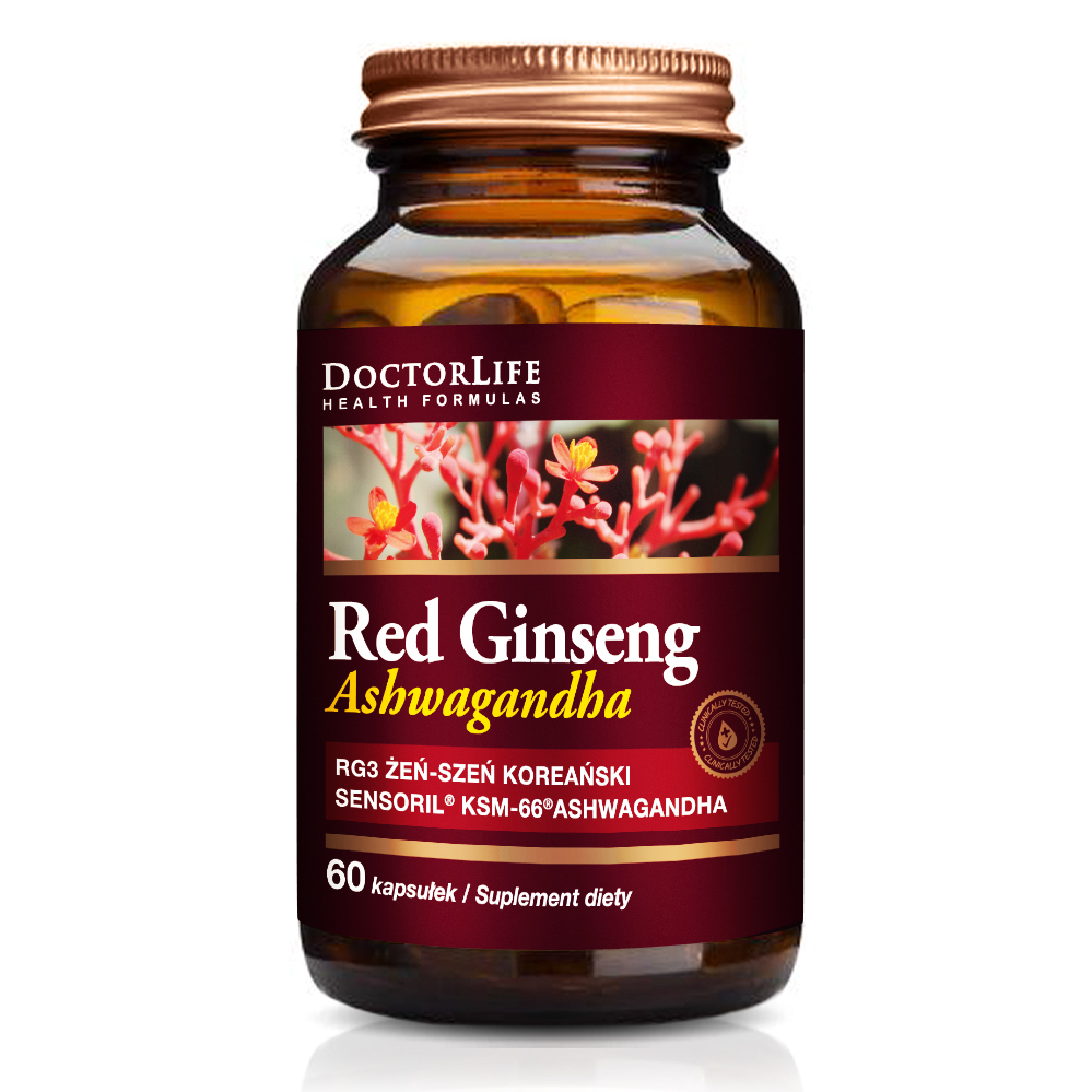 Doctor life red ginseng ashwagandha, 60 kapsułek