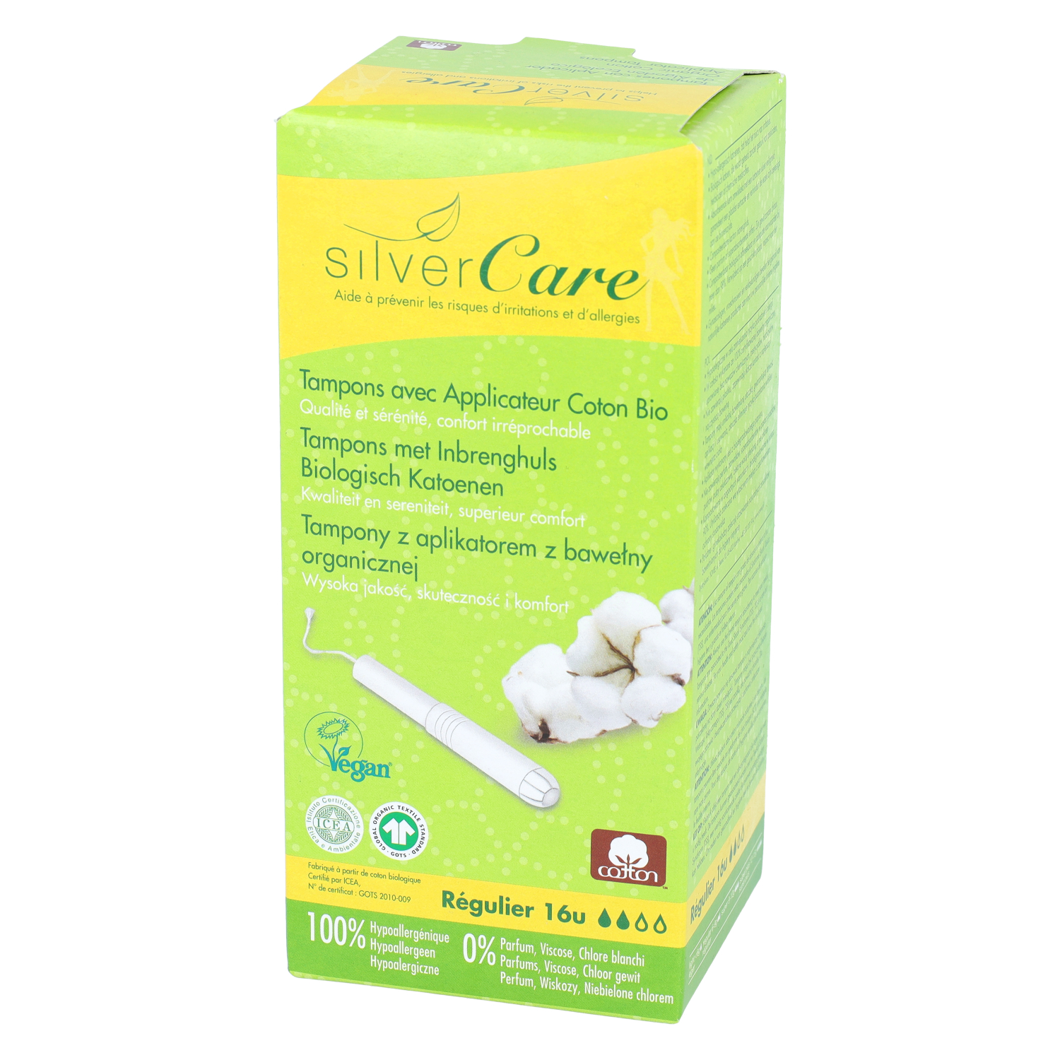 Masmi - tampony silver care regular, z aplikatorem, 16 sztuk (data ważności: 31.07.2026)