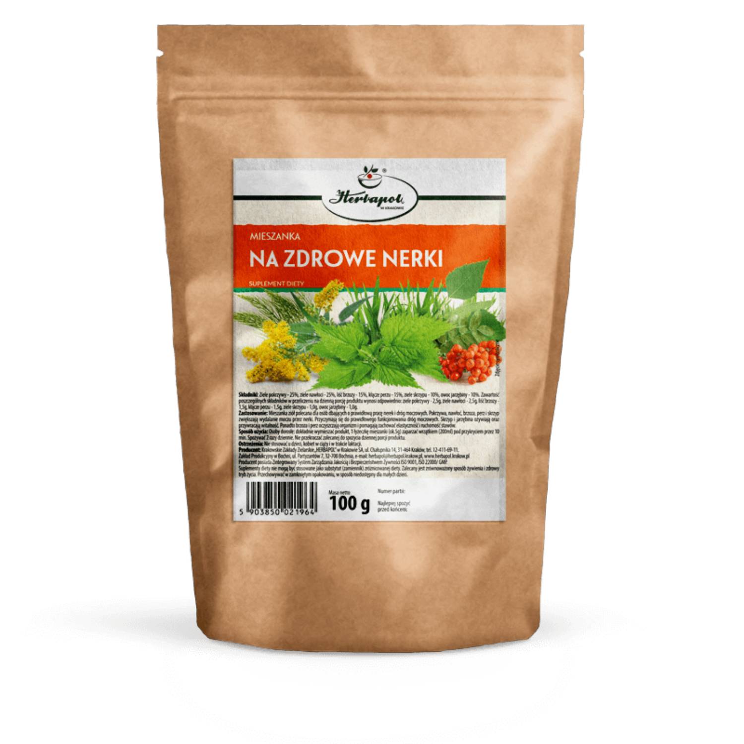 Herbapol kraków, mieszanka na zdrowe nerki, 100 g