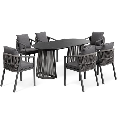 Gartenmöbel-Set ARNELI – grau