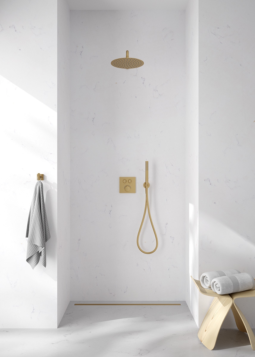 Oltens Ume słuchawka prysznicowa złoto szczotkowane 37106810