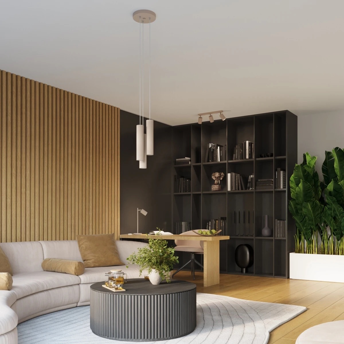 Sollux Lighting Karbon lampa podsufitowa 4x10 W kaszmirowa SL.1765