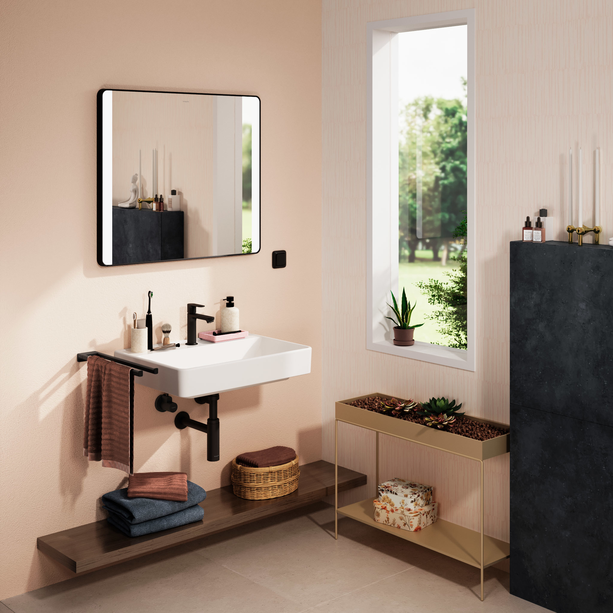 Hansgrohe Xanuia Q umywalka 65x48 cm prostokątna ścienna biała 61153450