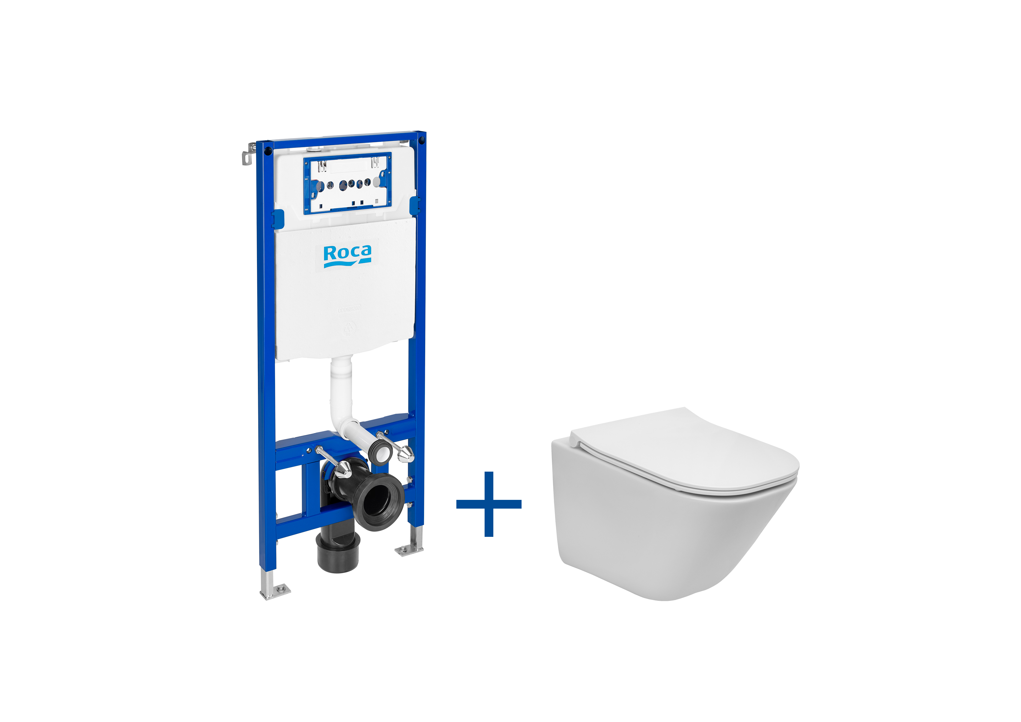 Roca Gap Square zestaw miska z deską i stelaż A893104510 - Wysyłka w 24h