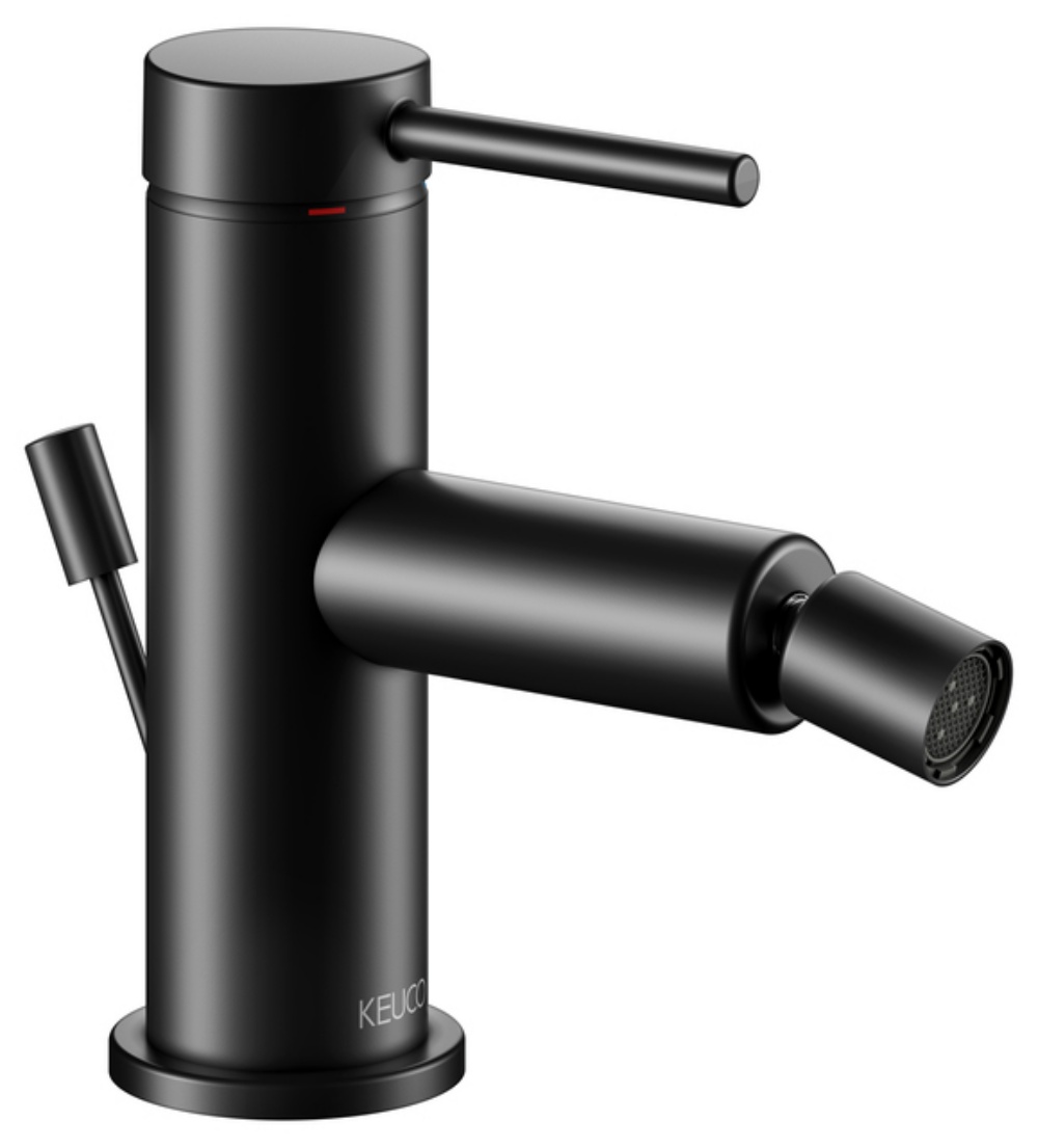 Keuco IXMO Soft bateria bidetowa stojąca czarny mat 59509372000