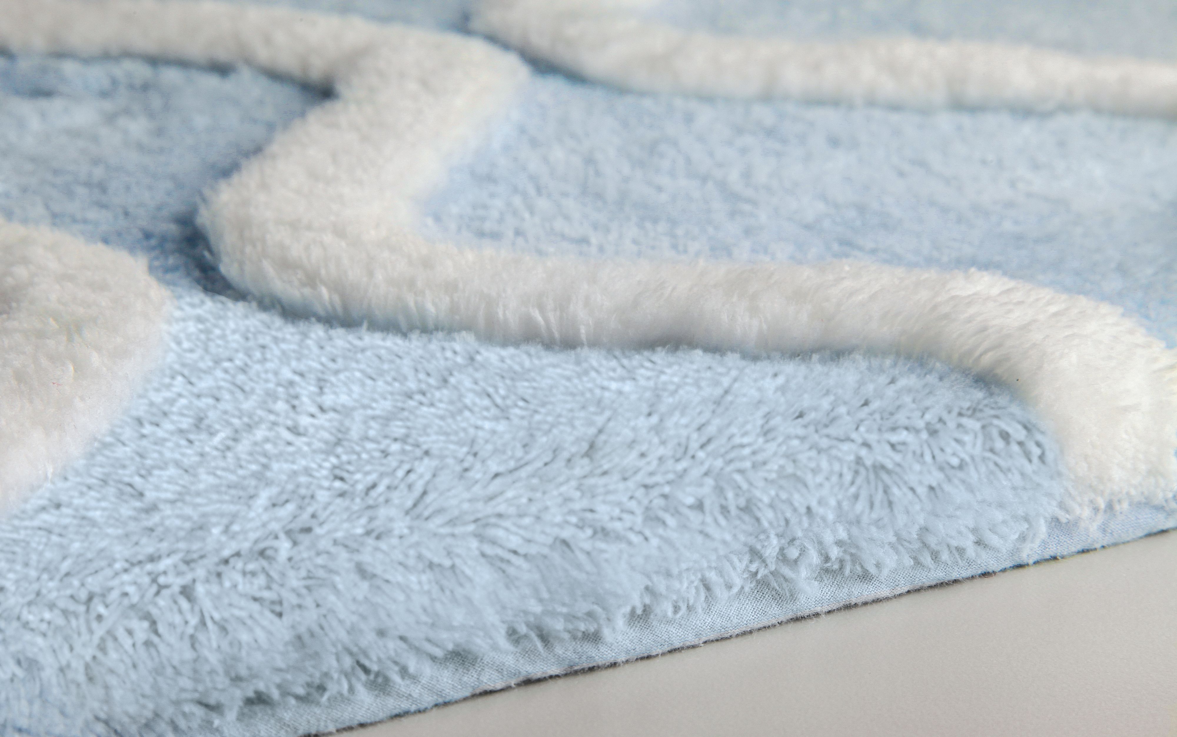 Kleine Wolke Piana dywanik łazienkowy 120x70 cm prostokątny niebieski 9180746225