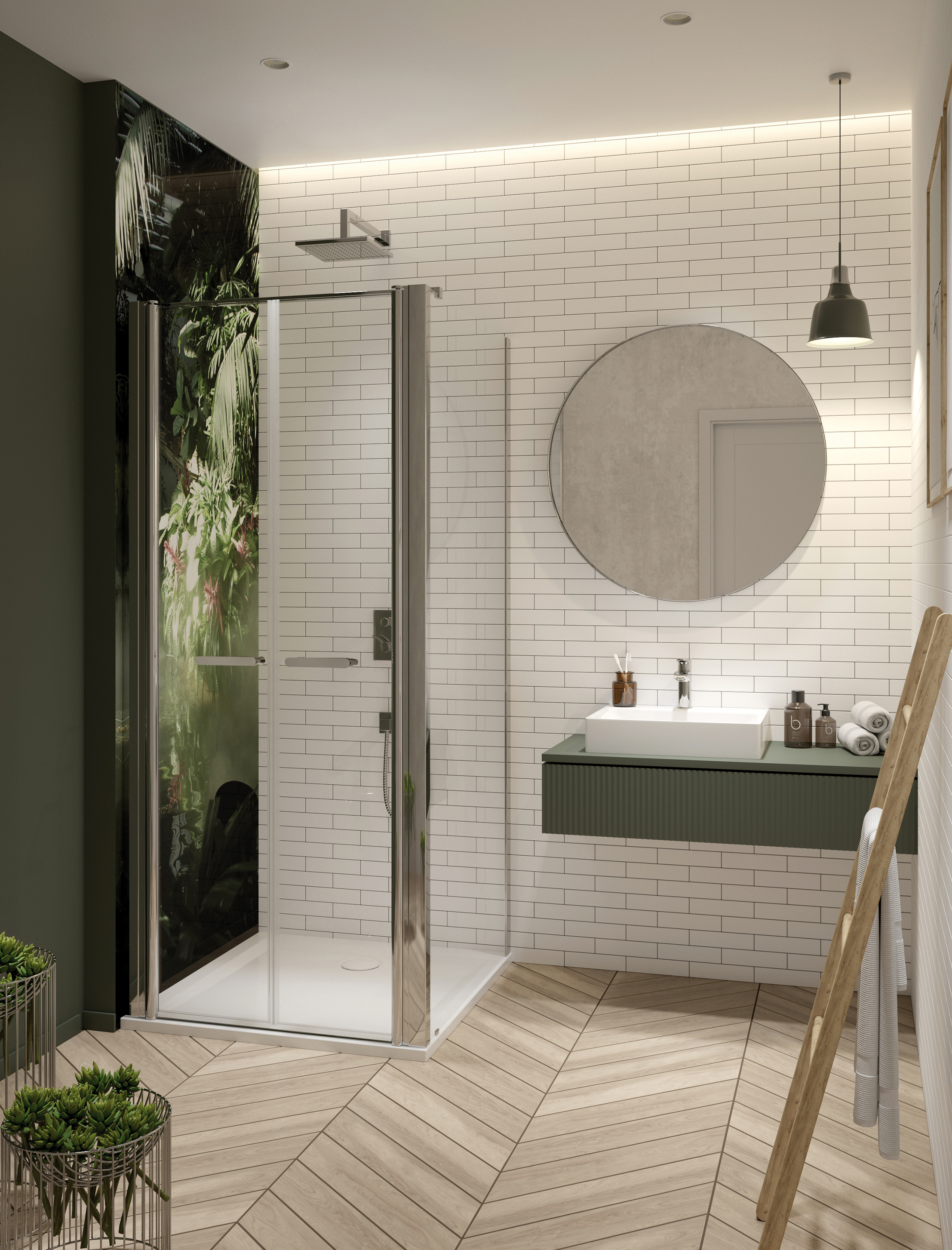 Sanplast Exa Line ścianka prysznicowa SS1/Exa-100cm stała srebrny błyszczący/szkło przezroczyste 600-540-1950-38-401