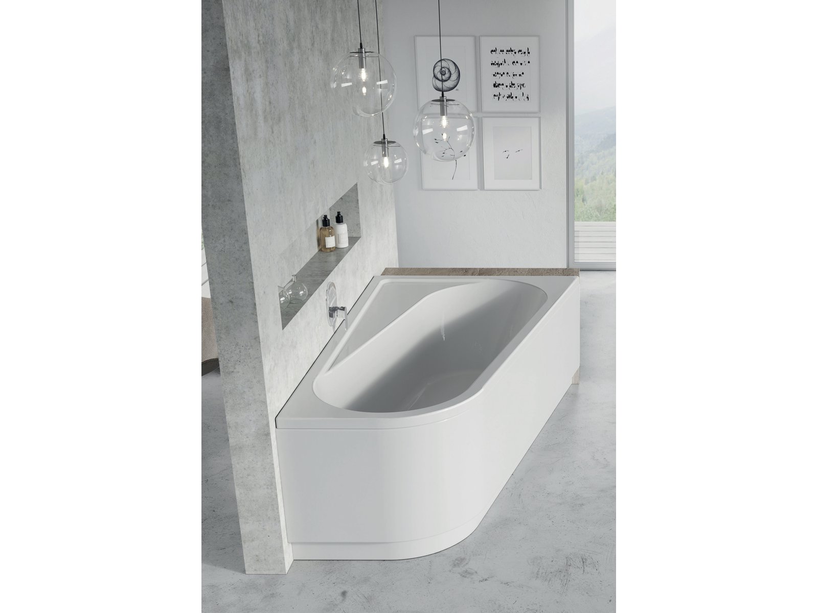 Ravak Chrome wanna narożna 160x105 cm prawa biała CA61000000