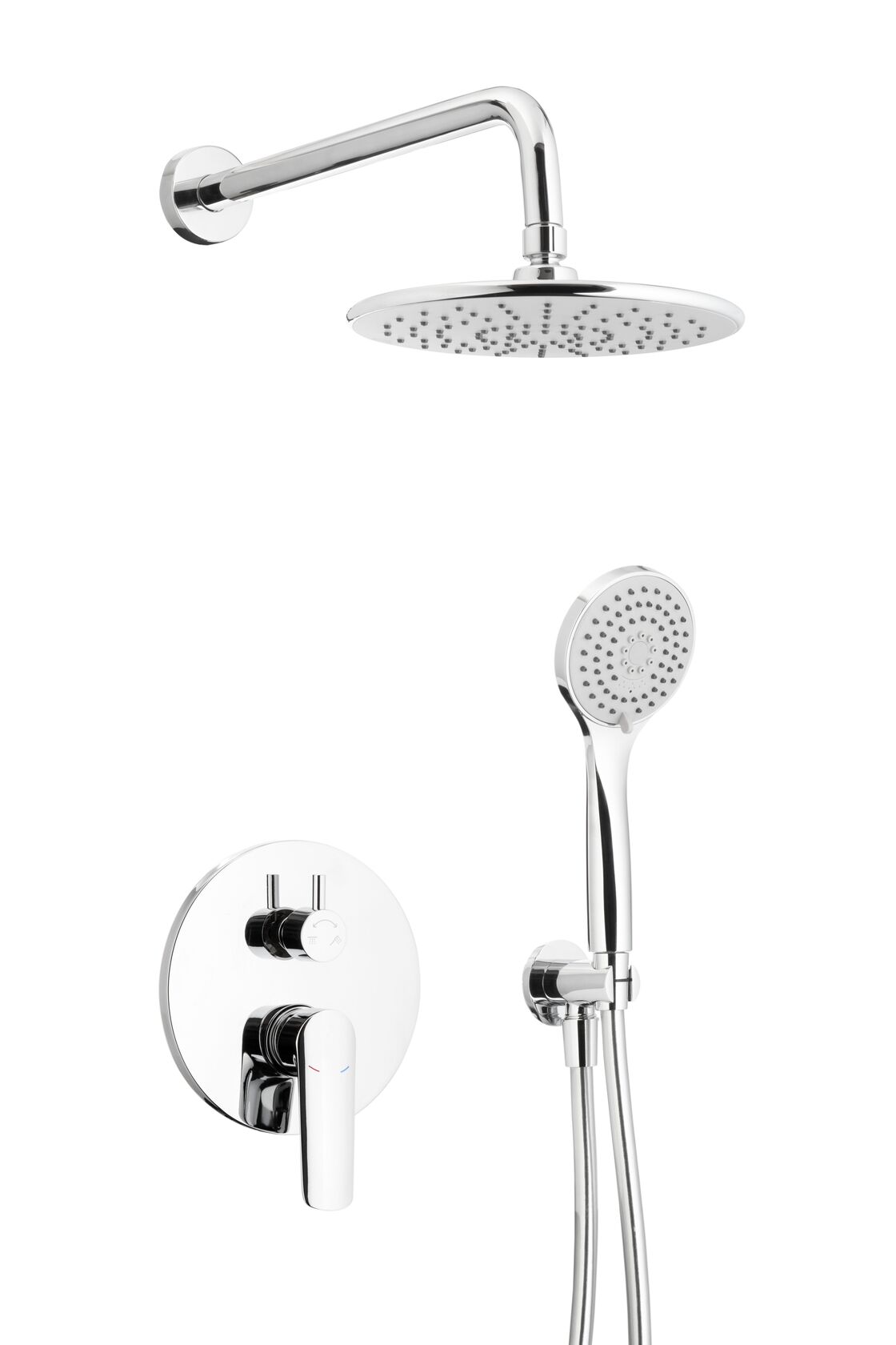 KFA Armatura Tanzanit zestaw prysznicowy podtynkowy z deszczownicą chrom 5029-501-00