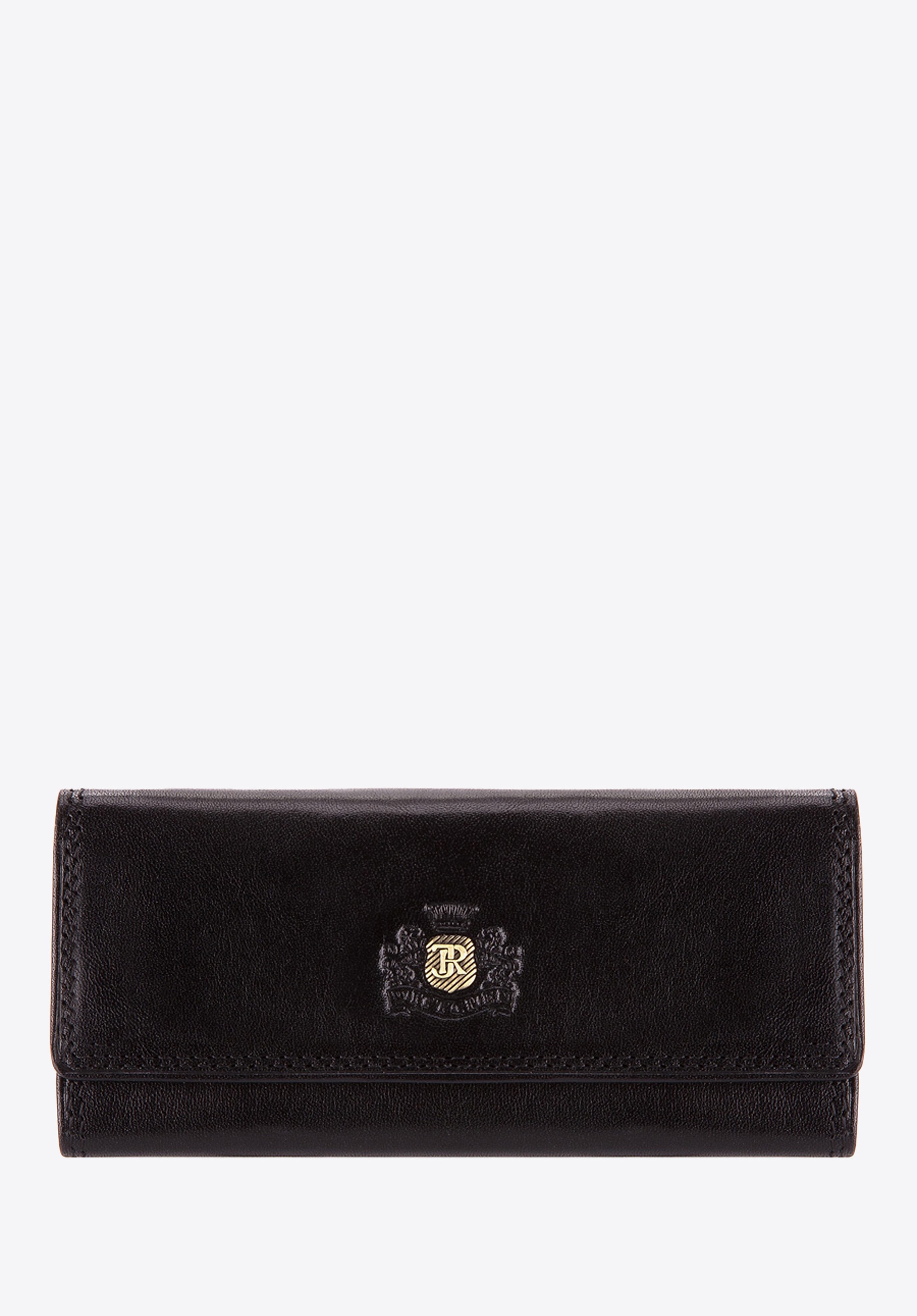 Etui na klucze skórzane z monogramem czarne