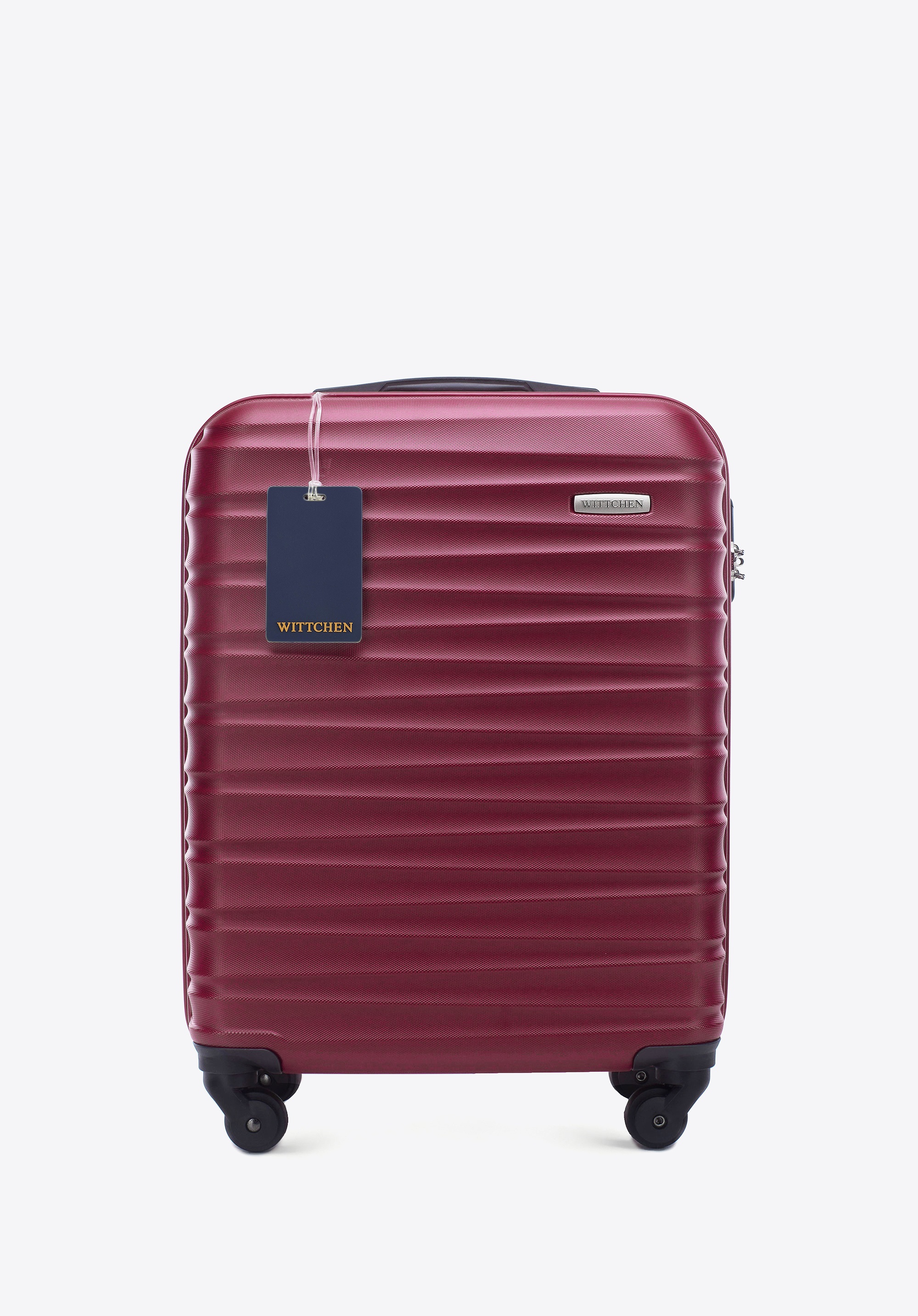 Mała walizka z ABS - u i identyfikator z logo WITTCHEN bordowa
