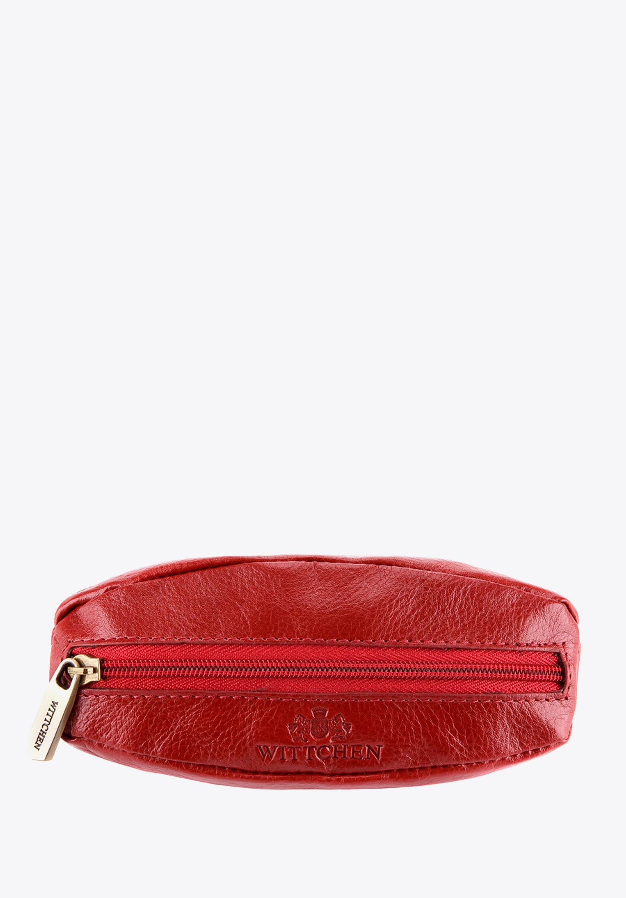 Etui na klucze skórzane miękkie czerwone