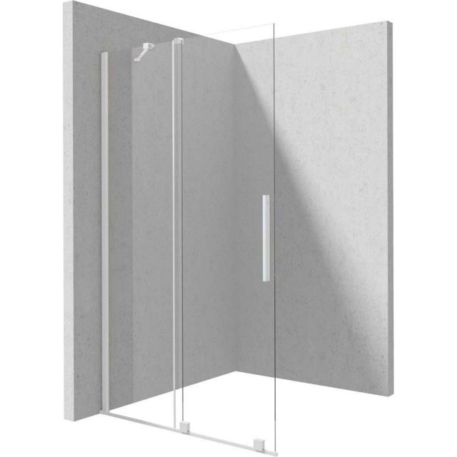 DEANTE Ścianka prysznicowa PRIZMA walk-in przesuwna 90x195 cm biała K