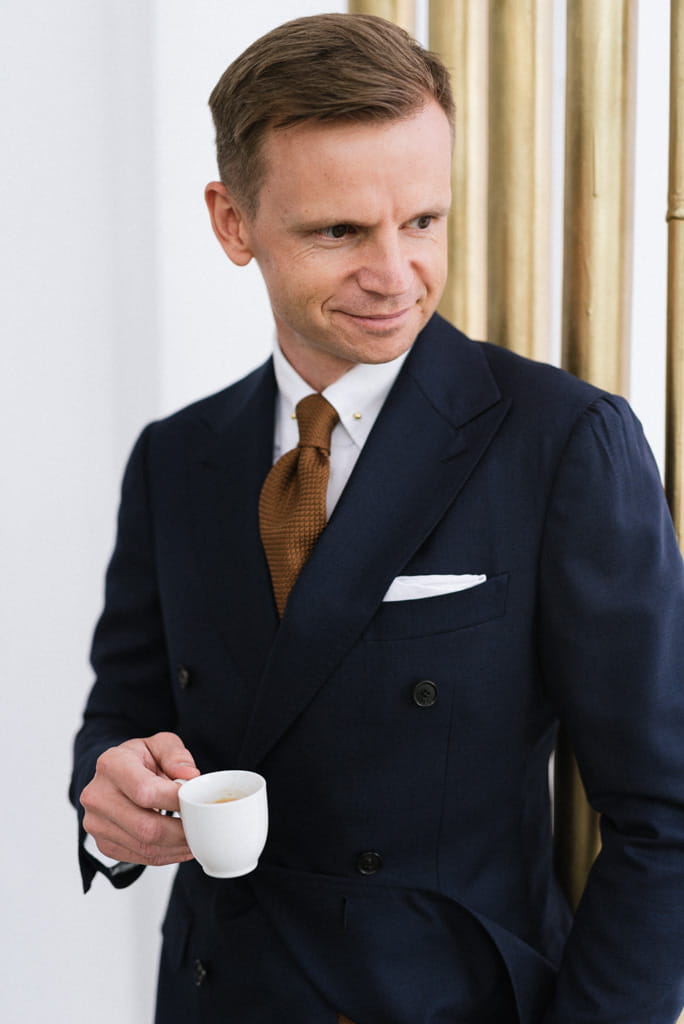 Marynarka garniturowa dwurzędowa Gianni II